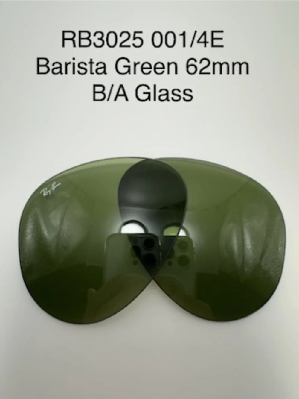 Ray-Ban RB3025 001/4E Aviator Barista Green 62mm Replacement Lenses